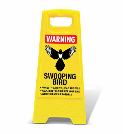 Yellow A - Frame - Warning Swooping Bird - New Signs