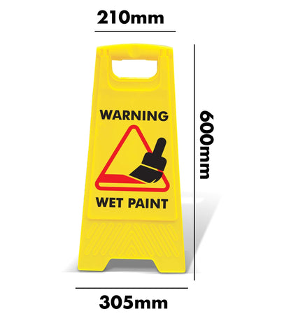 Yellow A - Frame - Warning Wet Paint - New Signs