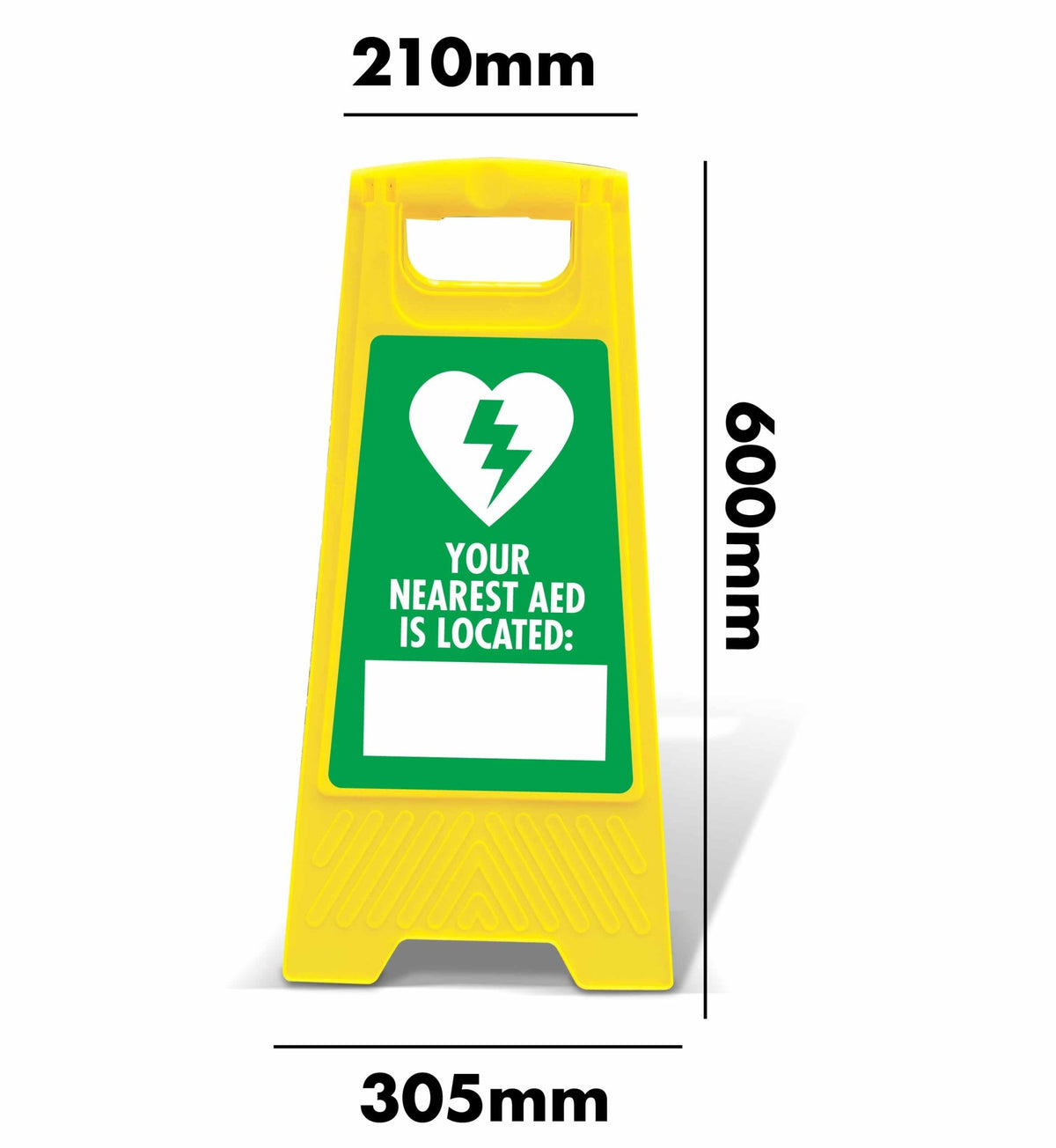 Nearest Aed Sign Yellow A-Frame - Your Nearest AED Is Located – New Signs