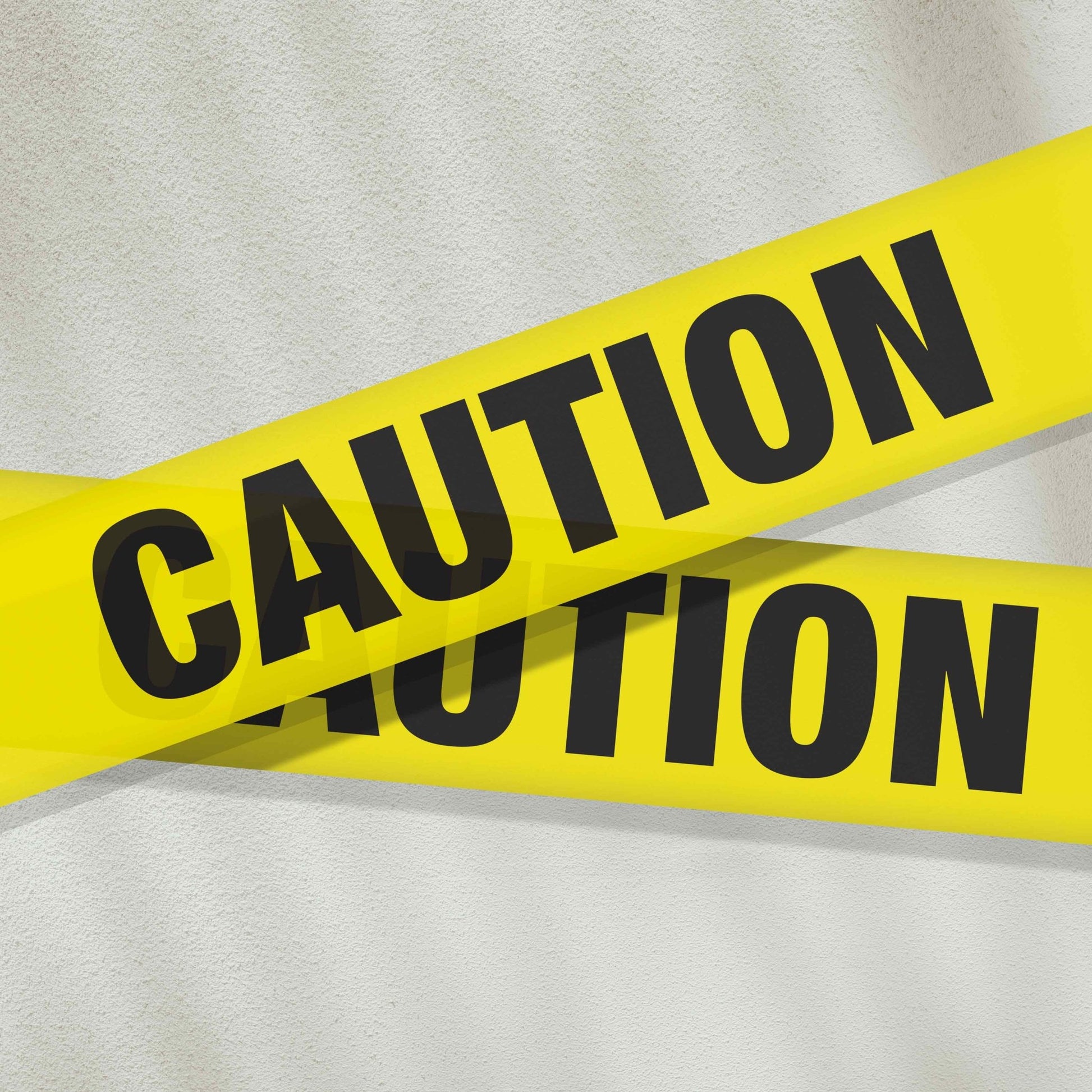 Yellow and Black Printed Caution Tape - New Signs
