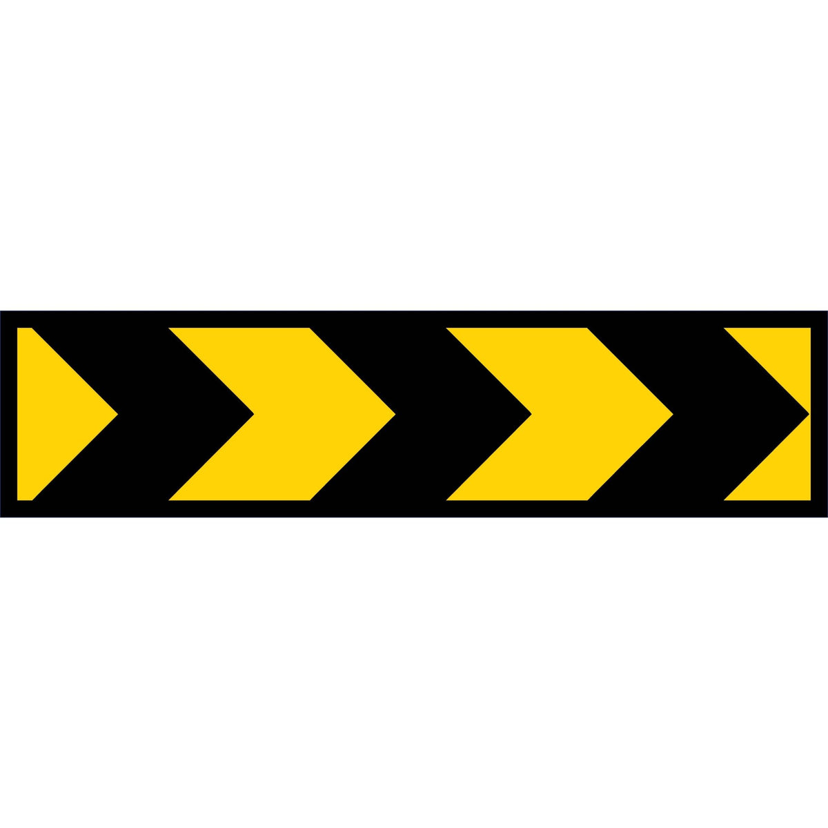 Yellow Black Bold Arrows Long Skinny Multi Message Traffic Sign – New Signs