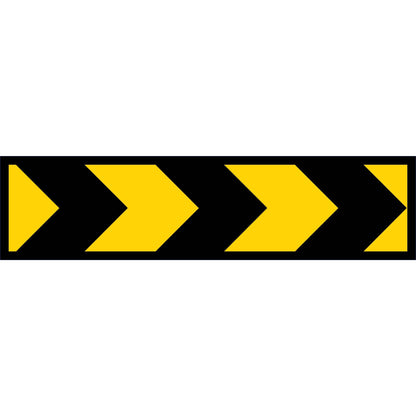 Yellow Black Bold Arrows Long Skinny Multi Message Traffic Sign - New Signs