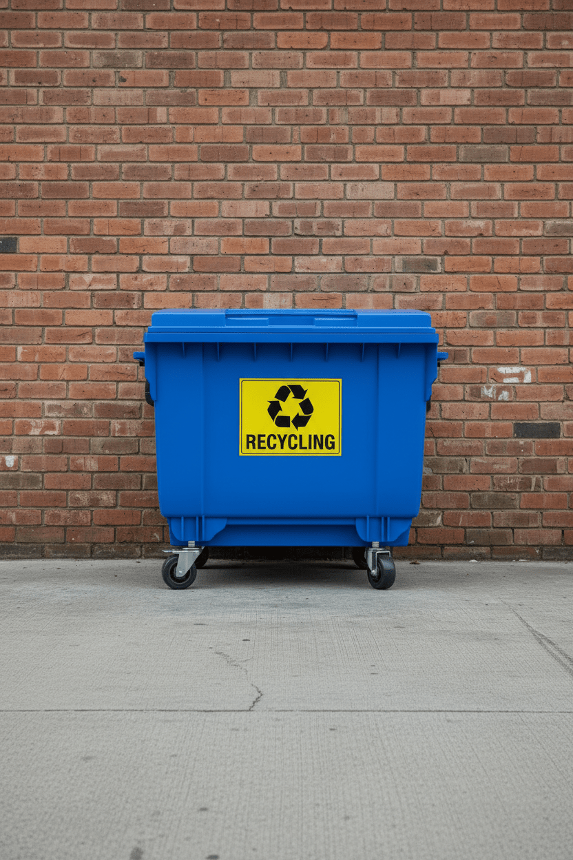 Yellow Recycling Icon Large Bin Sticker - New Signs