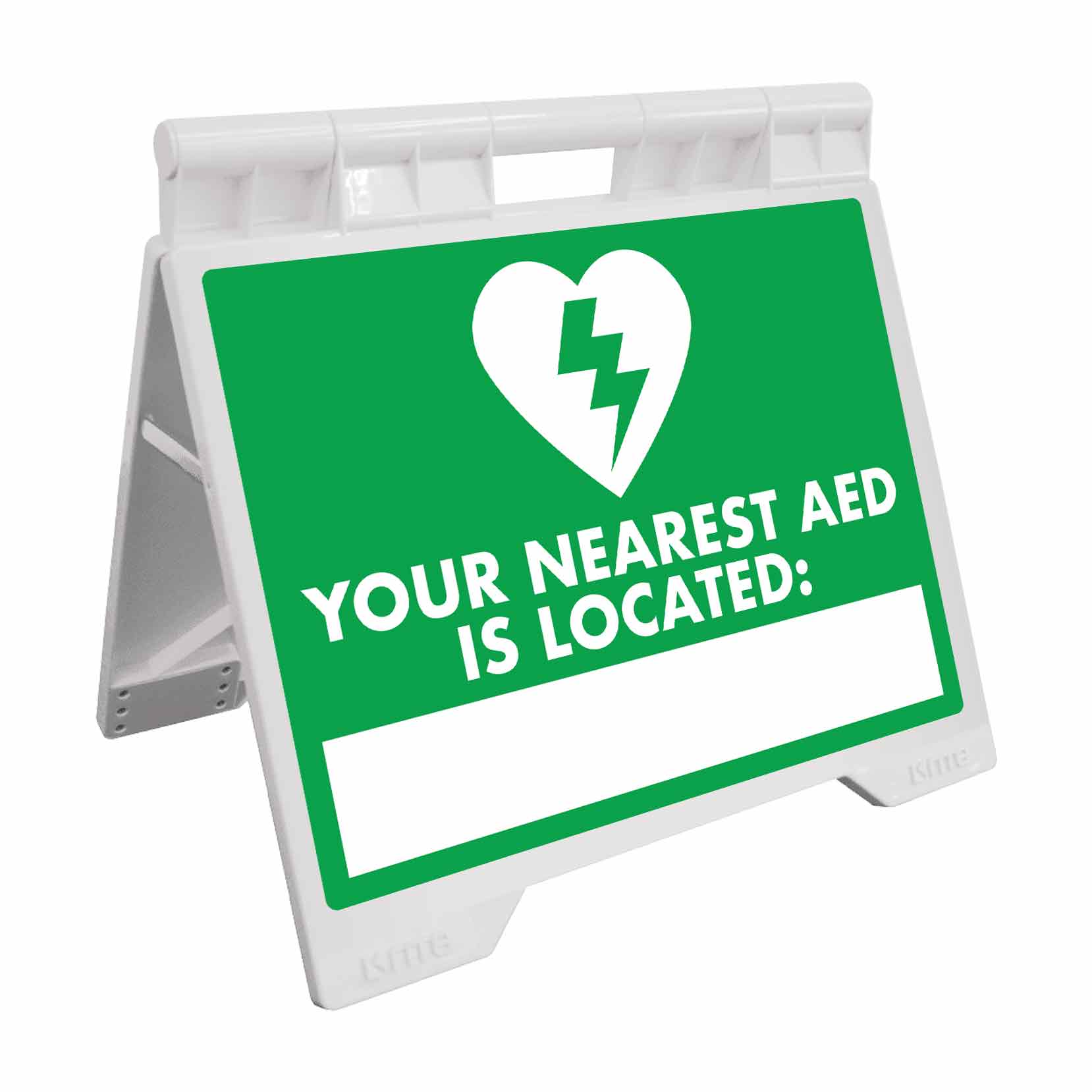 Your Nearest AED Is Located - Evarite A - Frame Sign - New Signs