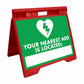 Your Nearest AED Is Located - Evarite A - Frame Sign - New Signs