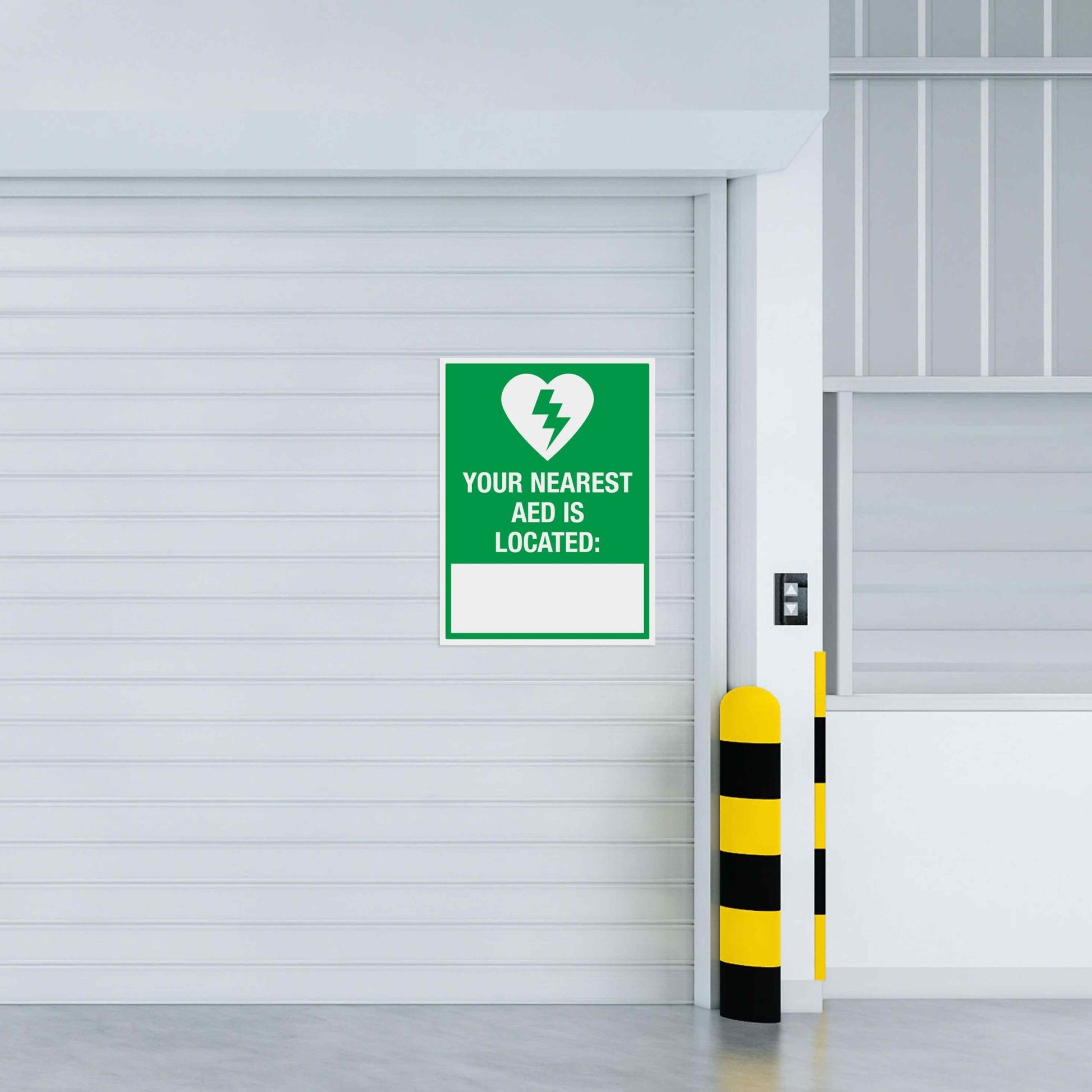 Your Nearest AED Is Located Sign - New Signs