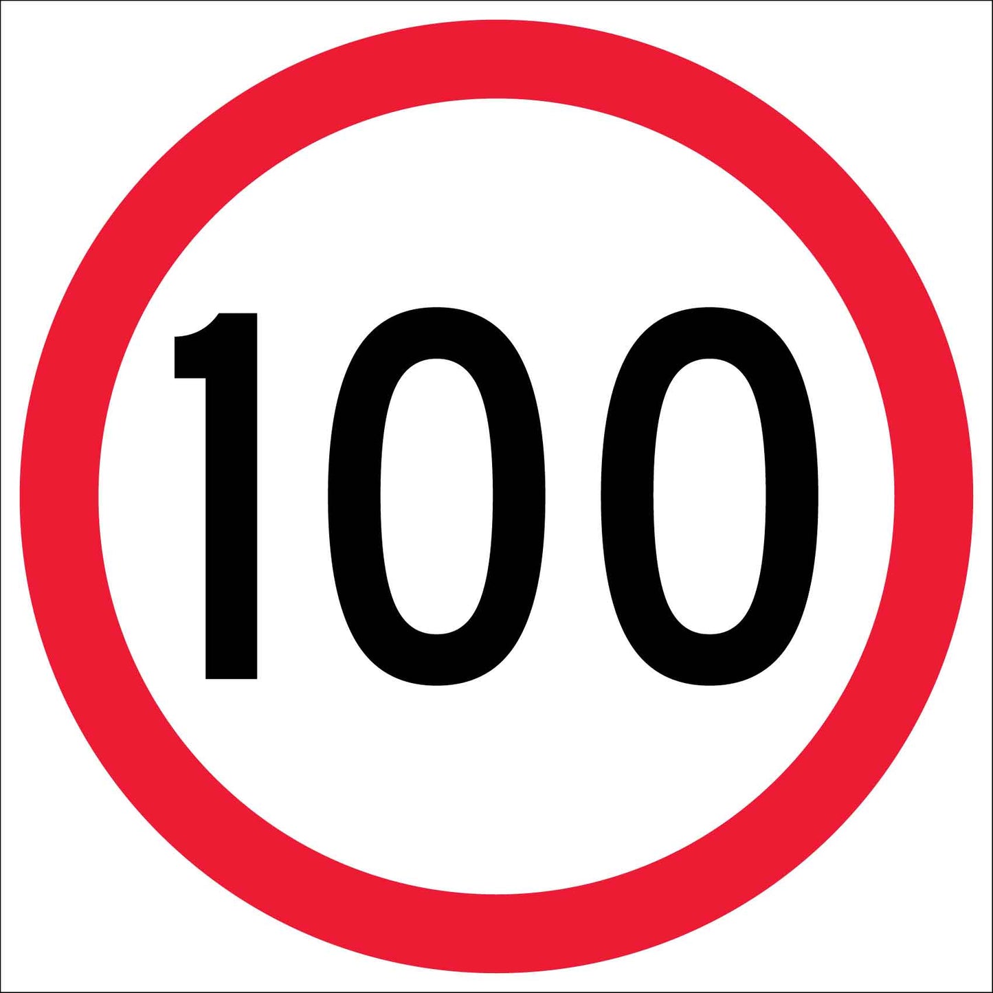 100km Multi Message Traffic Sign