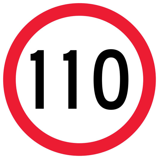 110km Multi Message Traffic Sign