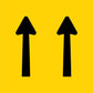 2 Straight Arrows Multi Message Traffic Sign