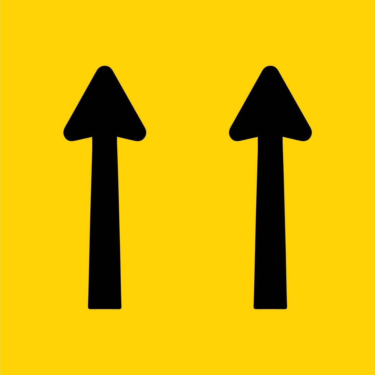 2 Straight Arrows Multi Message Traffic Sign