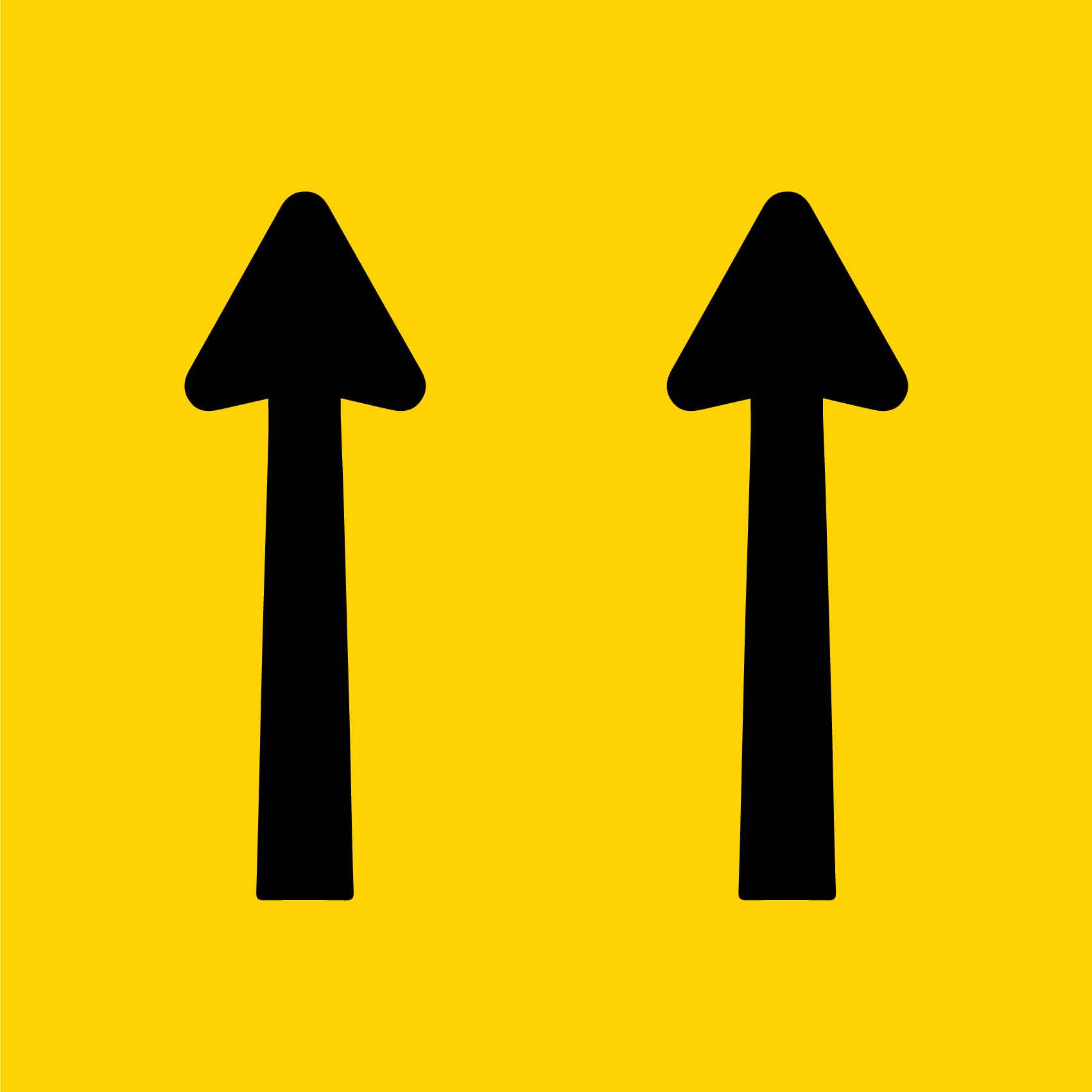 2 Straight Arrows Multi Message Traffic Sign - New Signs