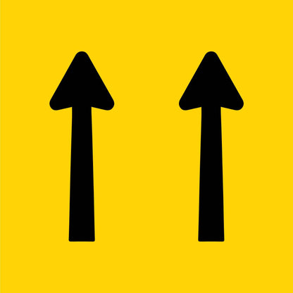 2 Straight Arrows Multi Message Traffic Sign - New Signs