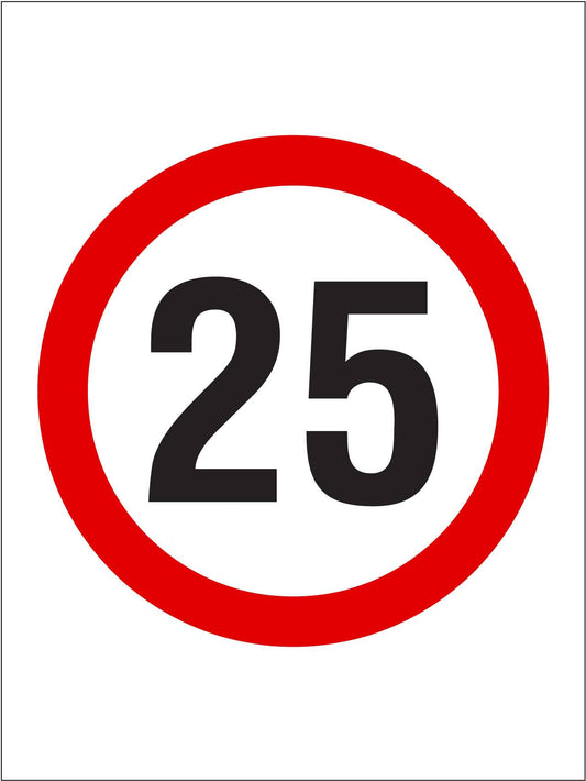 25km Speed Sign