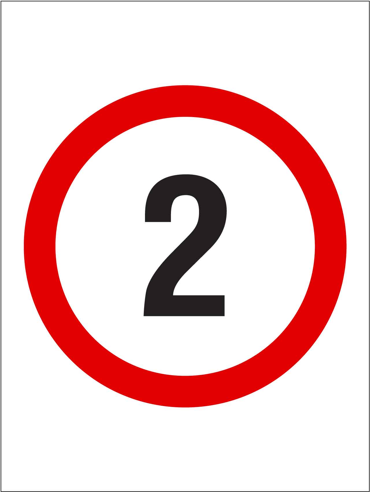 2km Speed Sign