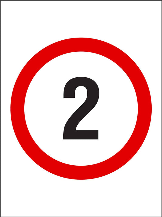 2km Speed Sign - New Signs