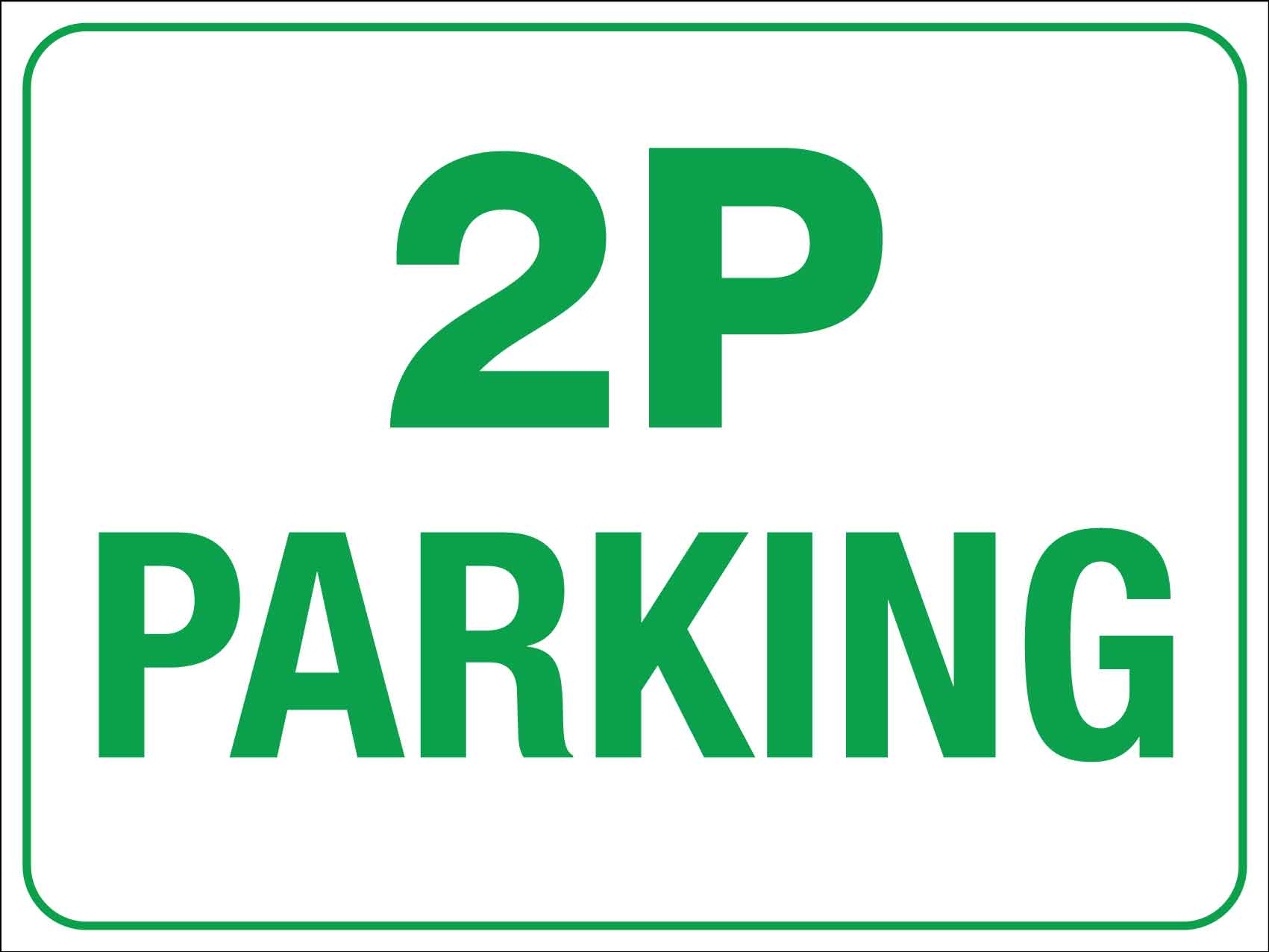 P2 Box Sign 2P Parking Sign – New Signs