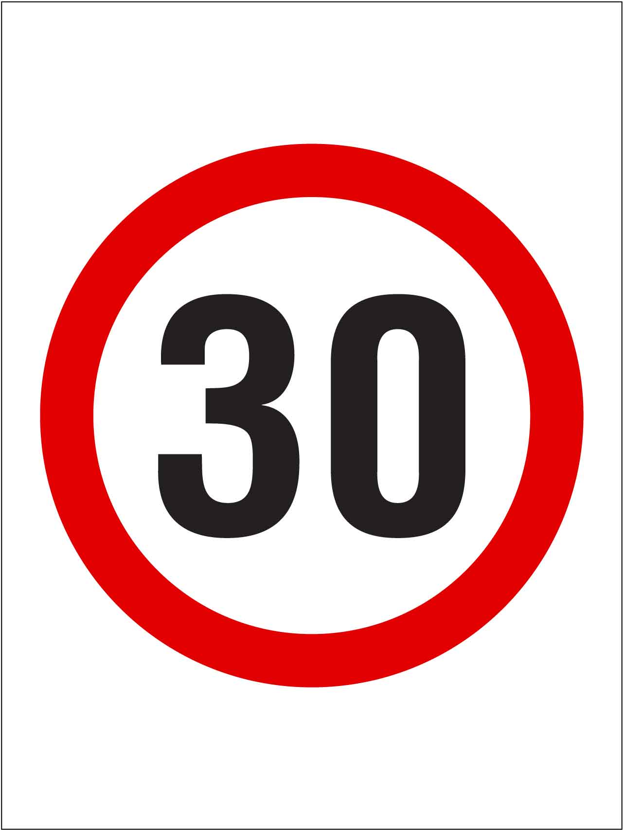 30km Speed Sign