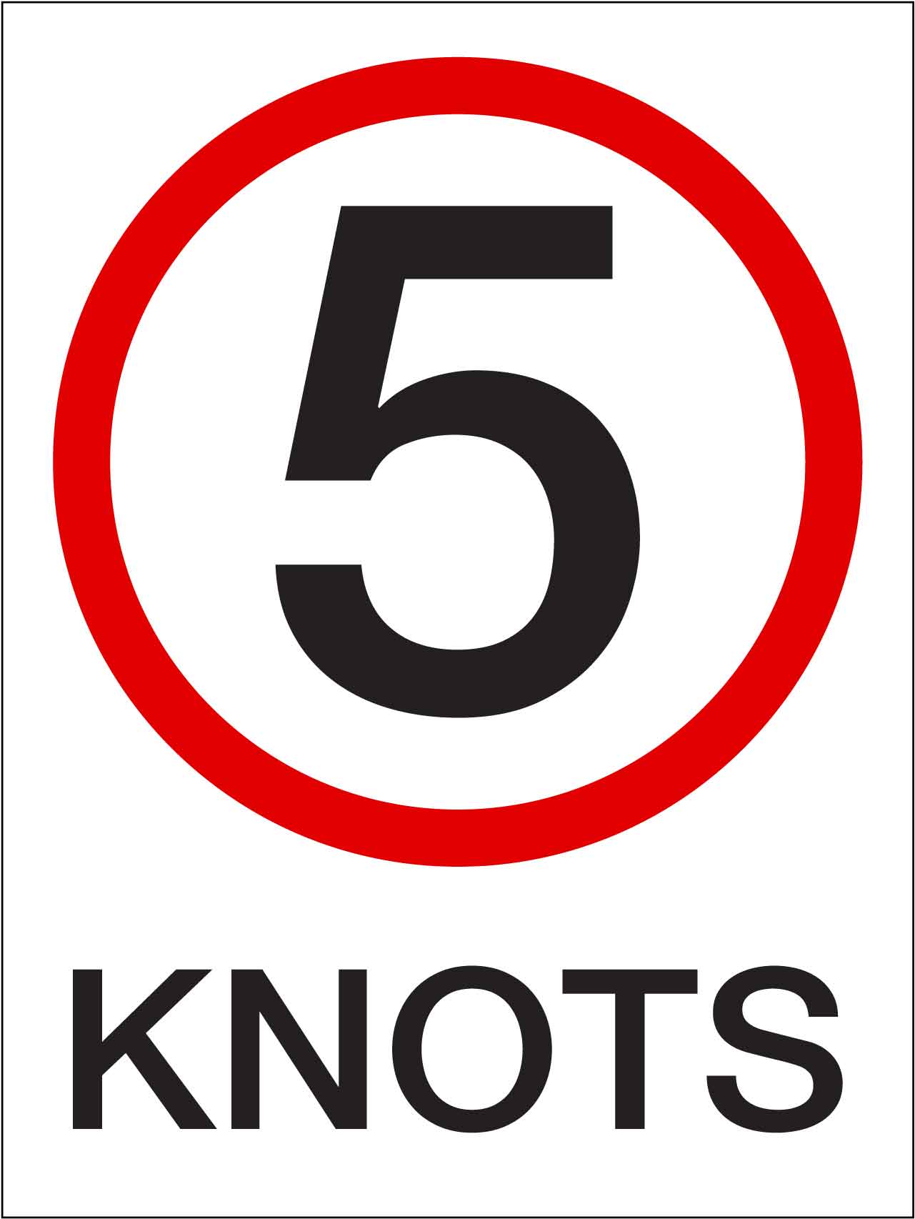 5 Knots Sign