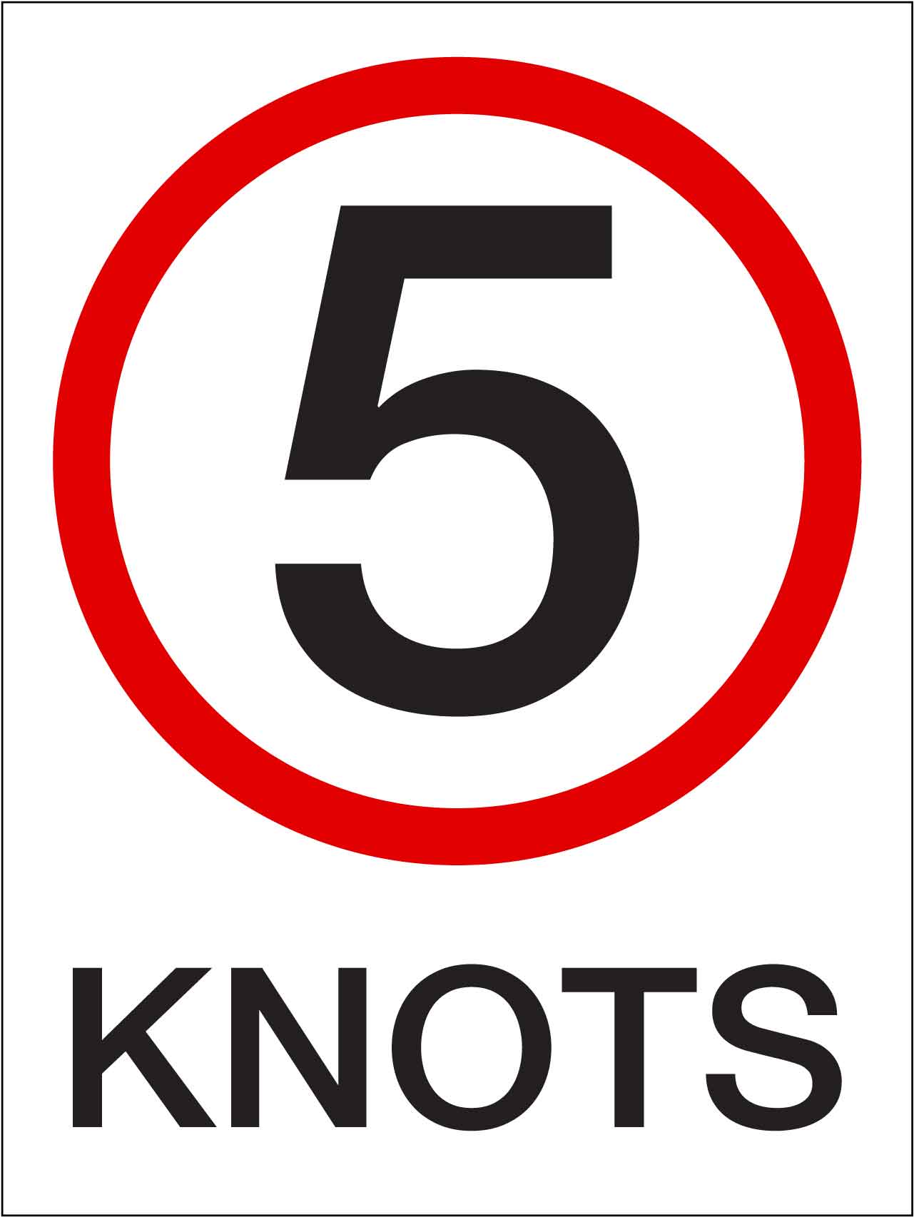 5 Knots Sign - New Signs