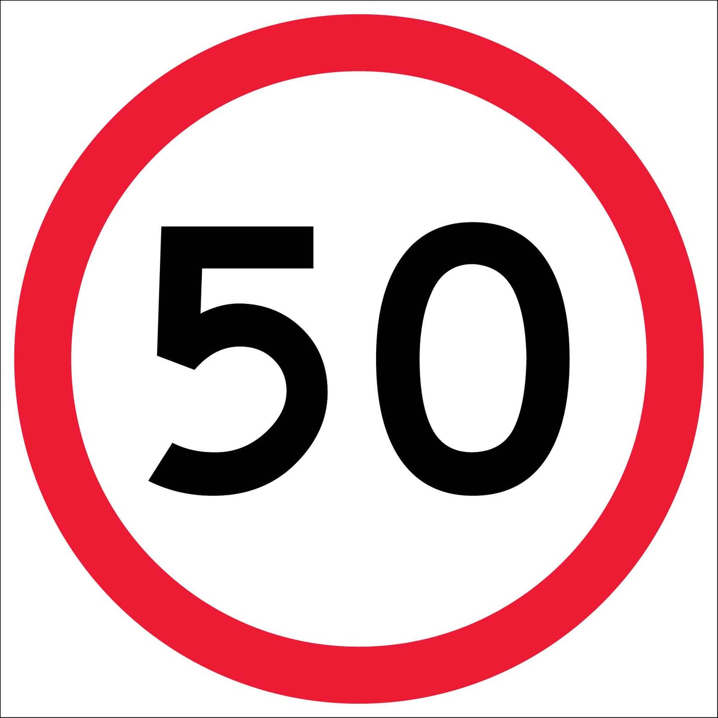 50km Multi Message Traffic Sign