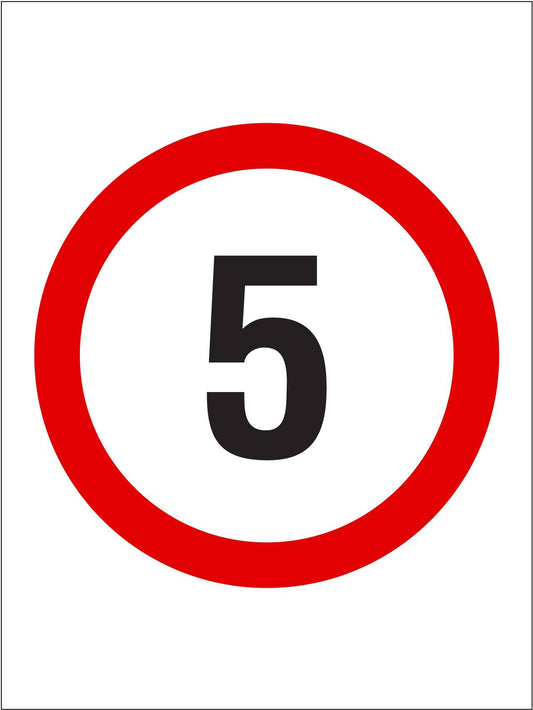 5km Speed Sign - New Signs