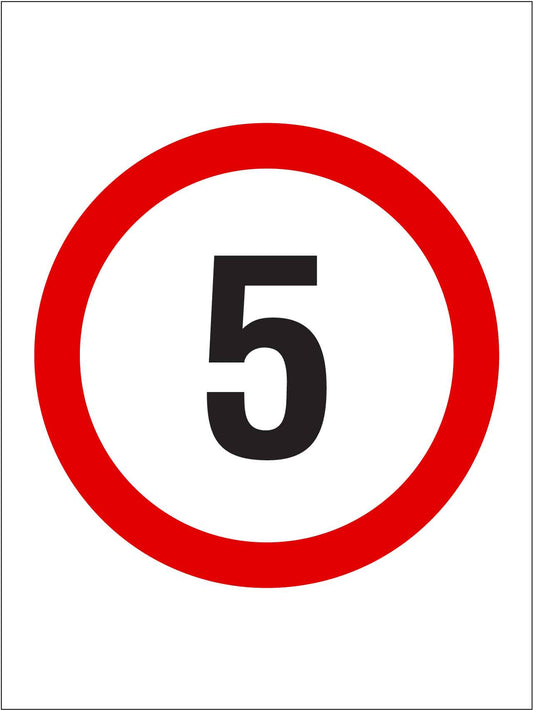 5km Speed Sign