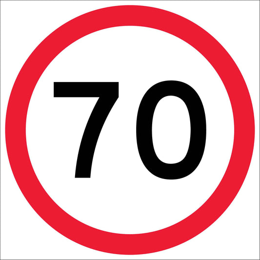 70km Multi Message Traffic Sign