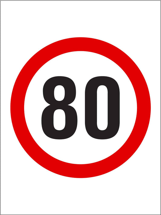 80km Speed Sign