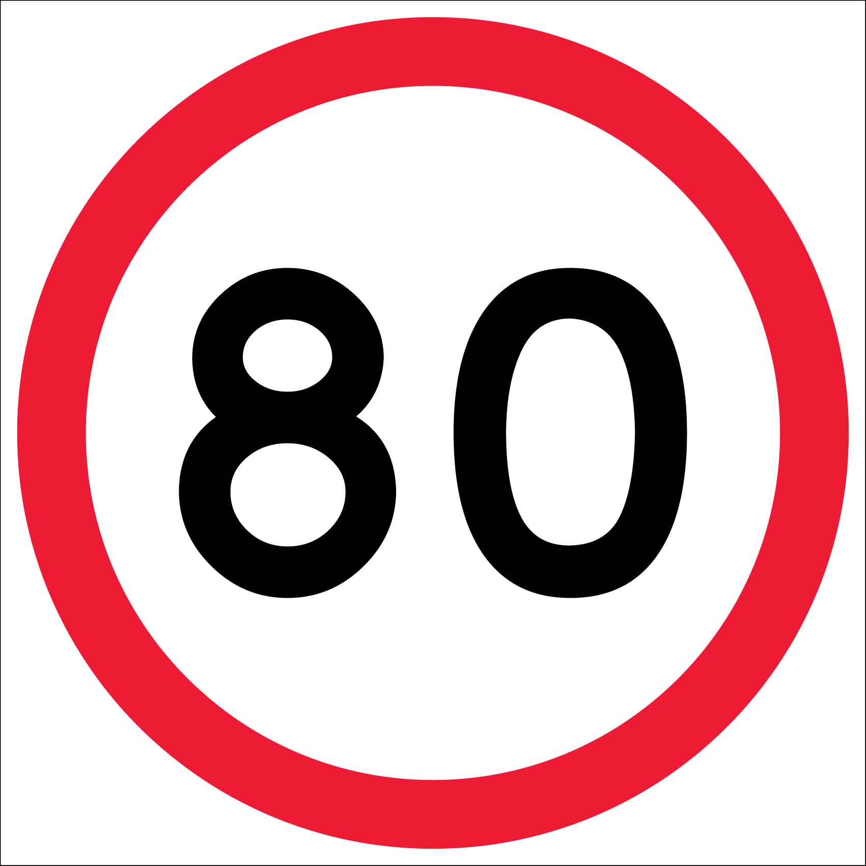 80km Multi Message Traffic Sign - New Signs
