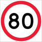 80km Multi Message Traffic Sign