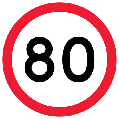 80km Multi Message Traffic Sign