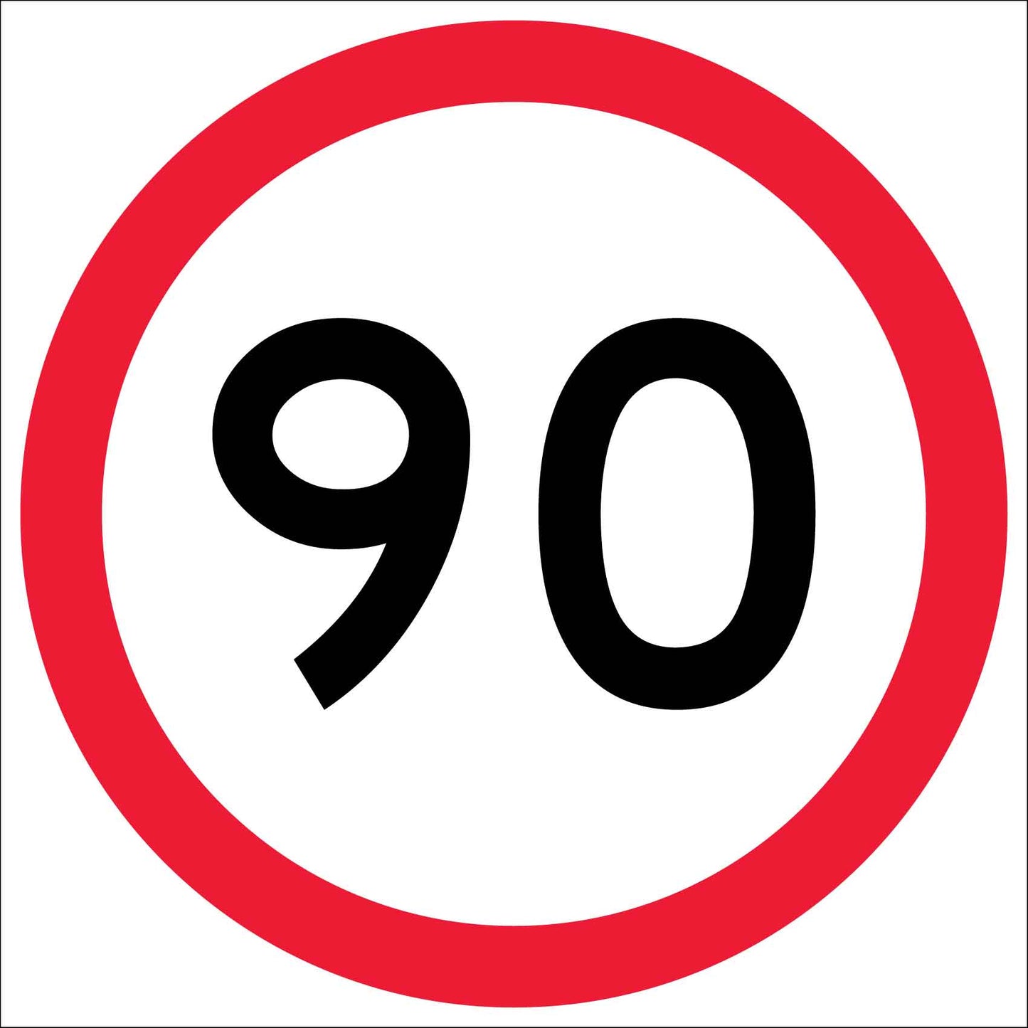 90km Multi Message Traffic Sign