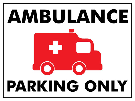 Ambulance Parking Only Icon Sign