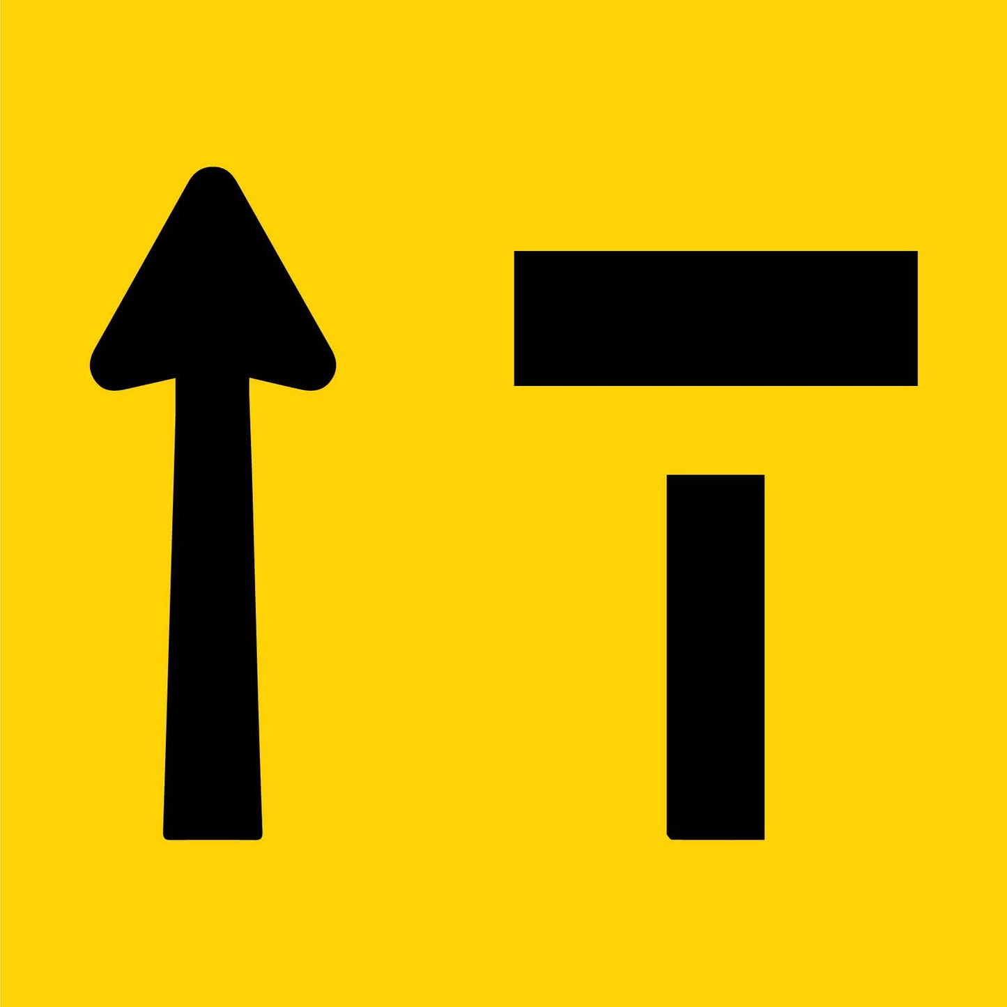 Arrow Up T Multi Message Traffic Sign