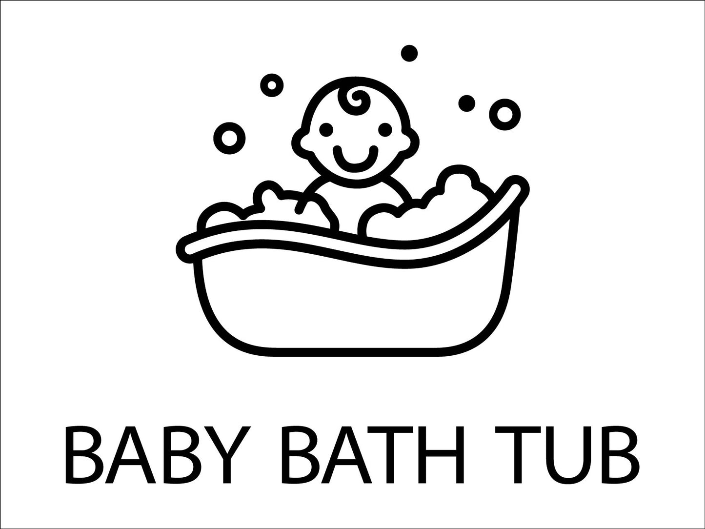 Baby Bath Tub Sign