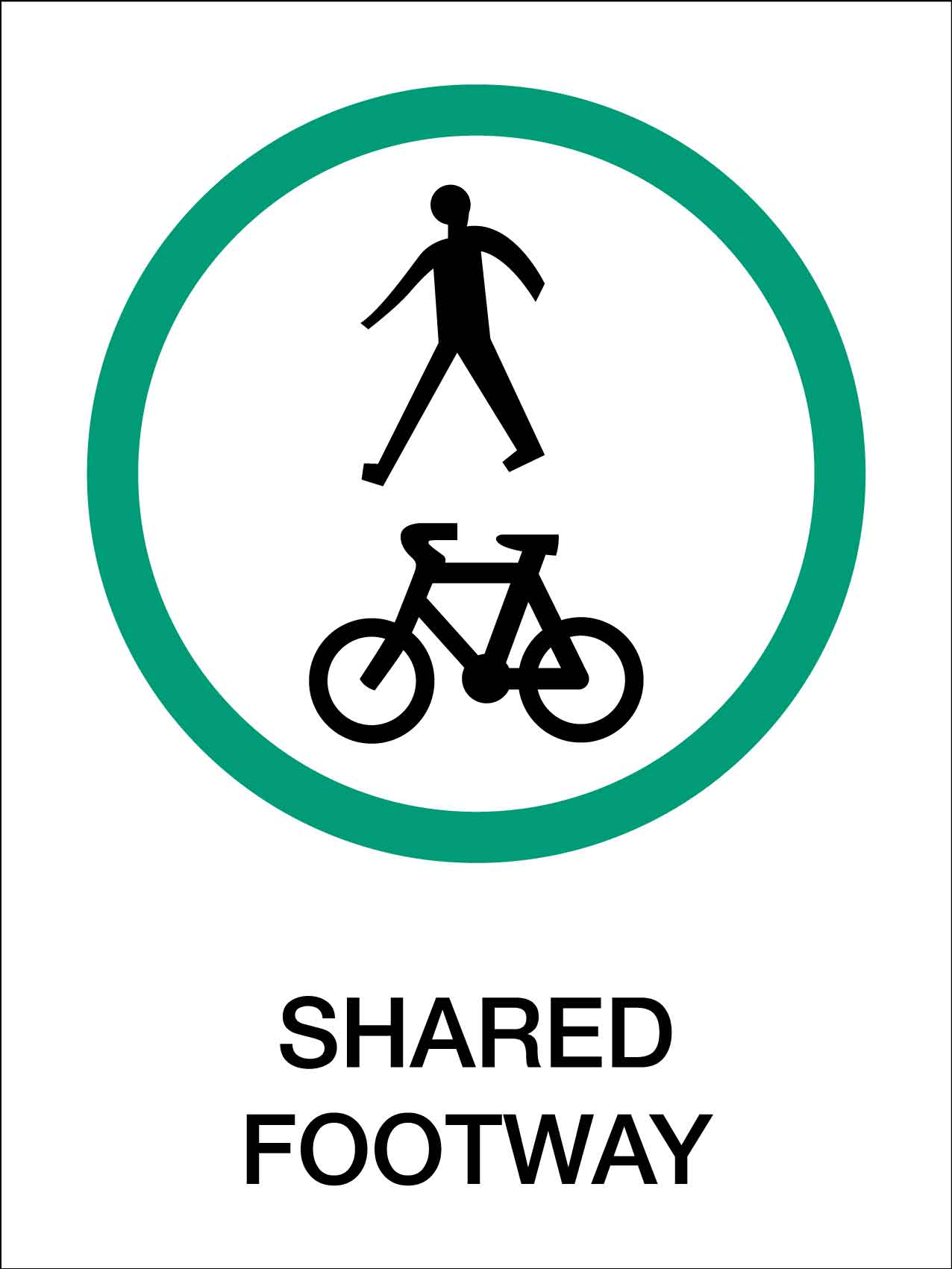 Bike Shared Footpaths Sign