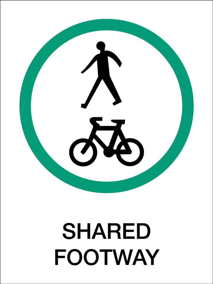 Bike Shared Footpaths Sign New Signs