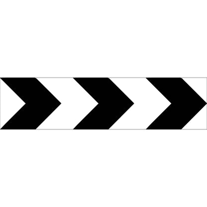 Black White Arrows Long Skinny Multi Message Traffic Sign