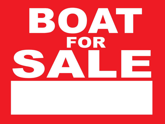 Boat For Sale Sign