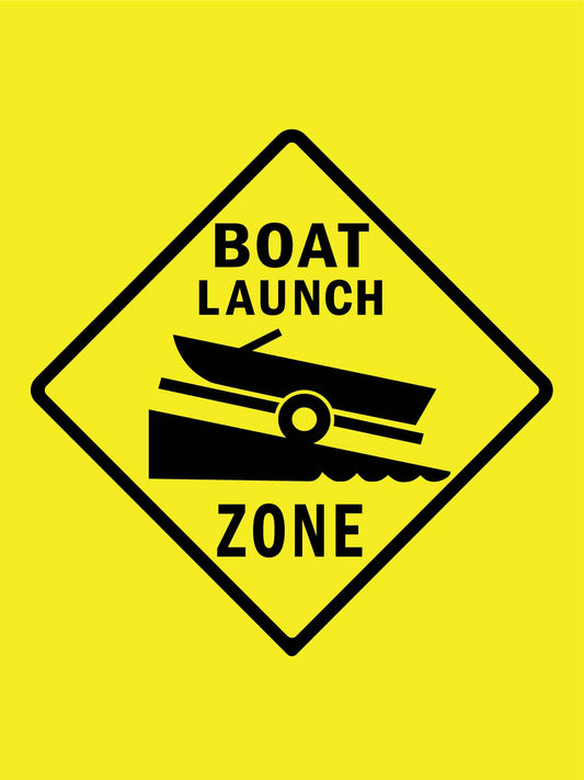 Boat Launch Zone Sign