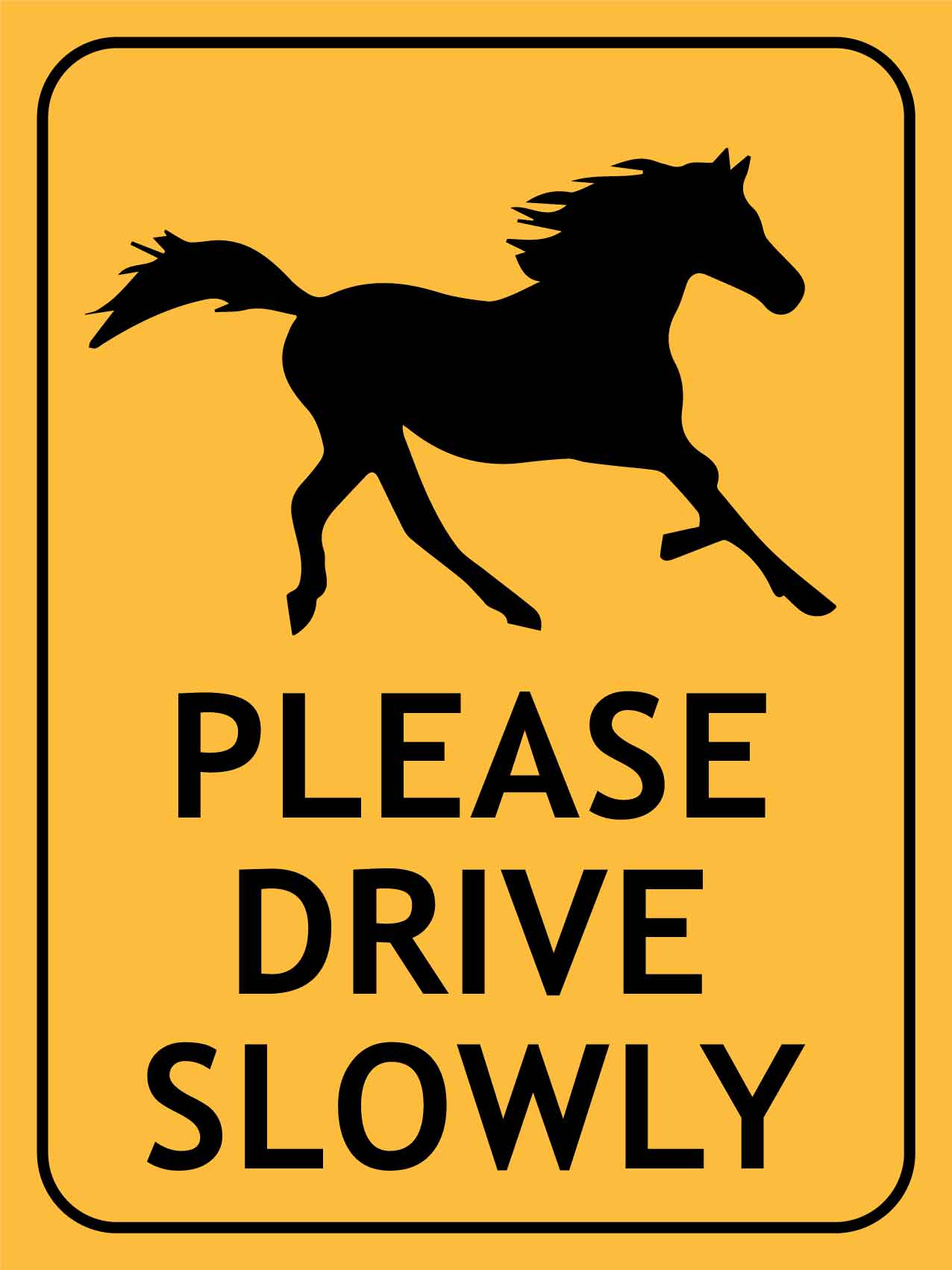 Brumbys Please Drive Slowly Sign