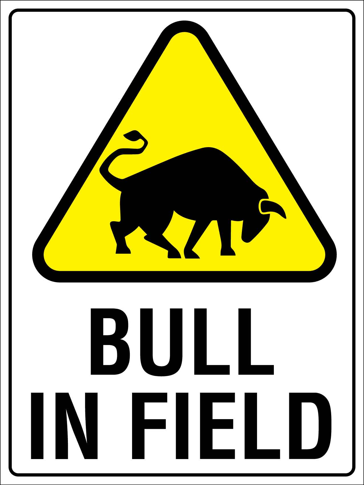 Bull in Field Sign