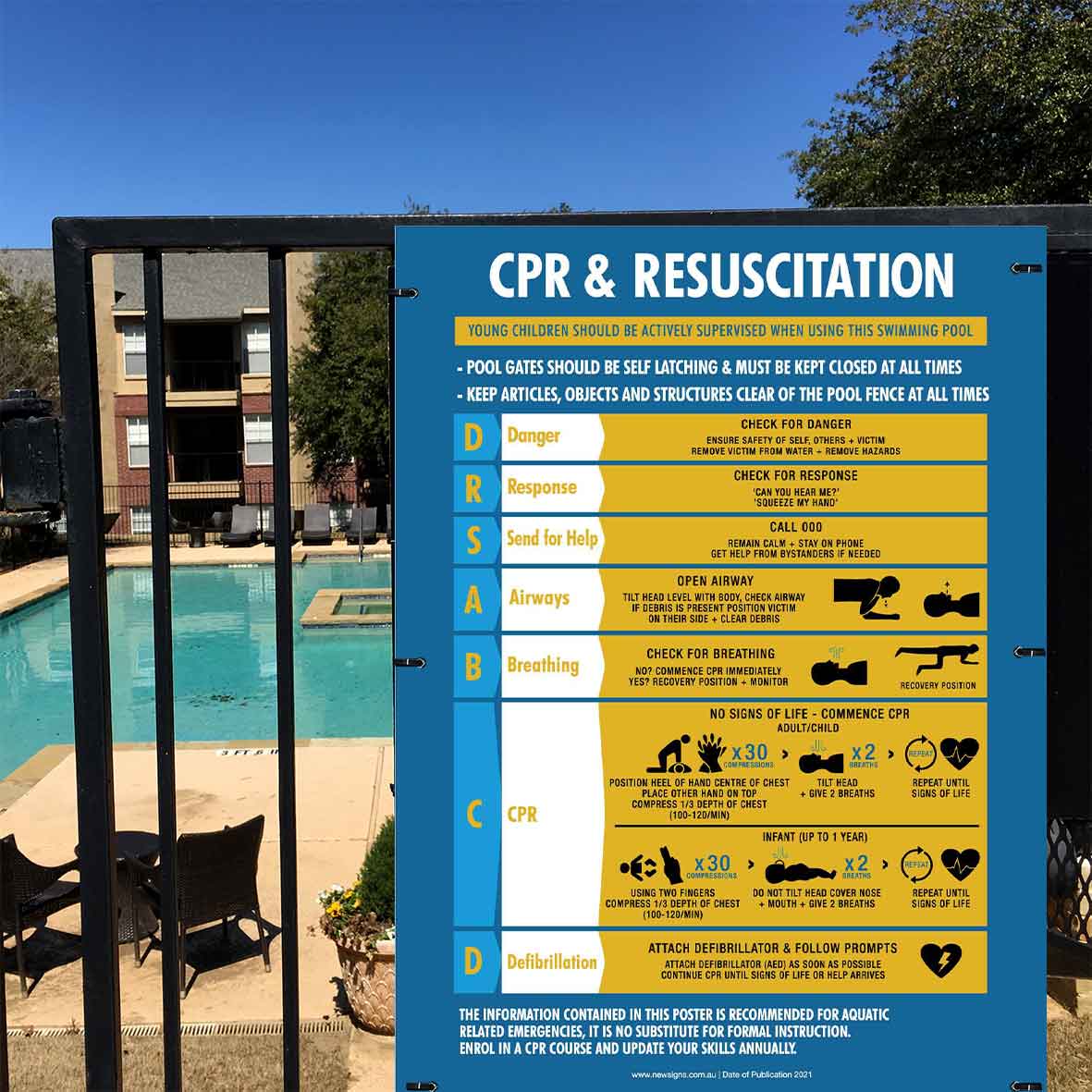 CPR Resuscitation Guide 2 Sign