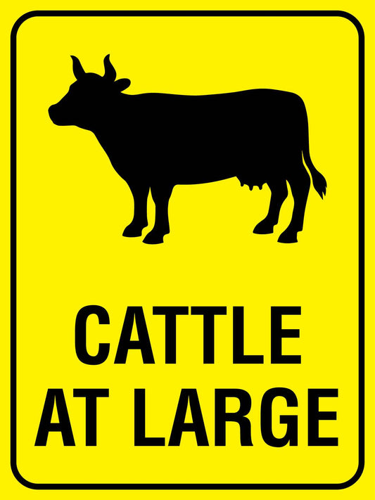 Cattle At Large Icon Sign