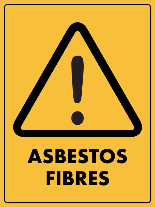 Caution Asbestos Fibres Sign