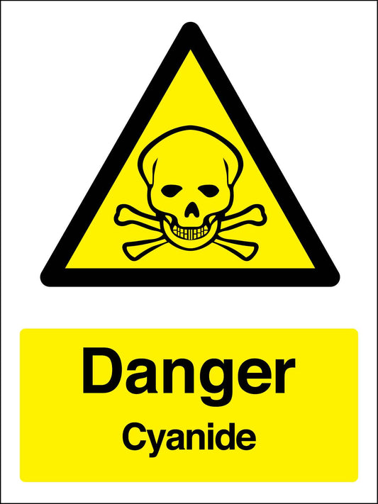 Caution Danger Cyanide Sign