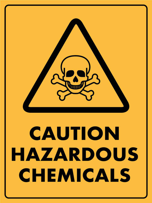 Caution Hazardous Chemicals Sign