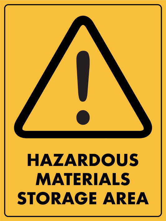 Caution Hazardous Materials Storage Area Sign