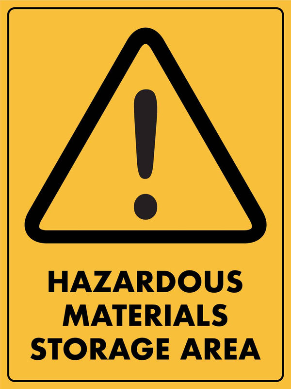 Caution Hazardous Materials Storage Area Sign – New Signs