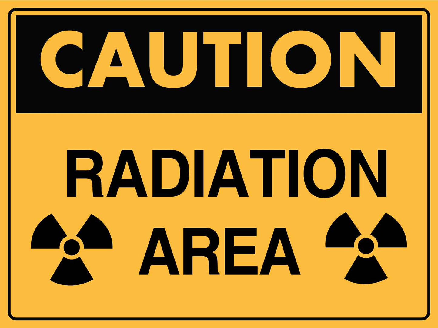 Caution Radiation Area Sign